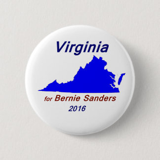De staat Virginia voor Bernie Sanders Ronde Button 5,7 Cm