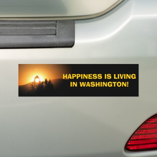 De staat Washington! Bumpersticker (Op auto)