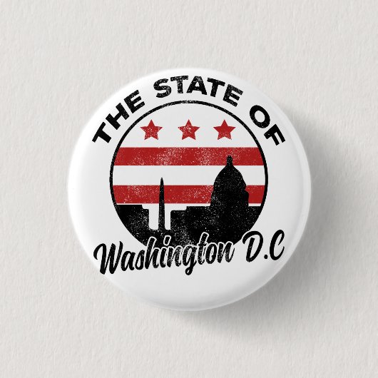 De staat Washington DC - 51e staat  Ronde Button 3,2 Cm (Voorkant)