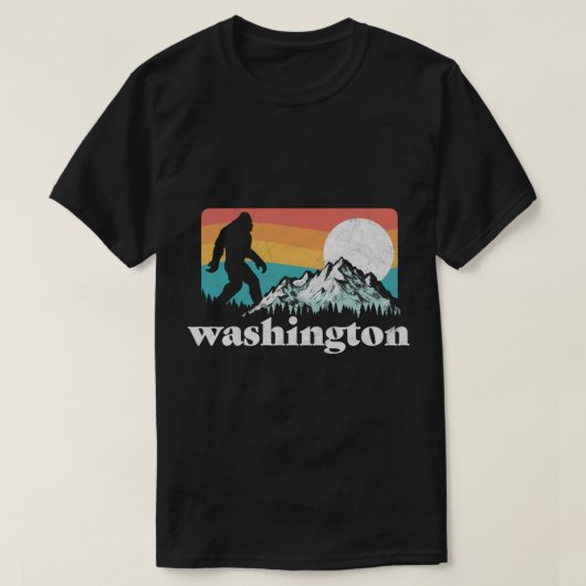 De staat Washington Pacific Northwest Bigfoot Moun T-shirt (Design voorkant)