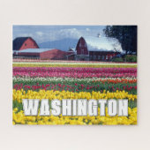 De staat Washington | Tulpenveld Legpuzzel (Horizontaal)