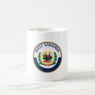 De staat West Virginia Flag Seal Koffiemok