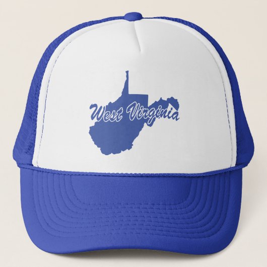 De staat West Virginia Shape Trucker Hat Pet (Voorkant)