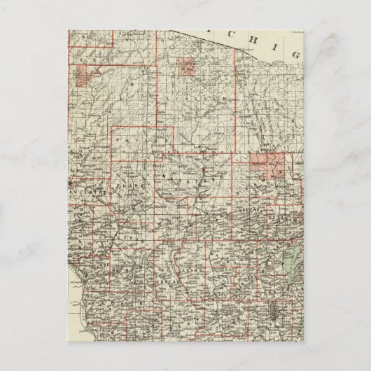 De staat Wisconsin Briefkaart (Voorkant)