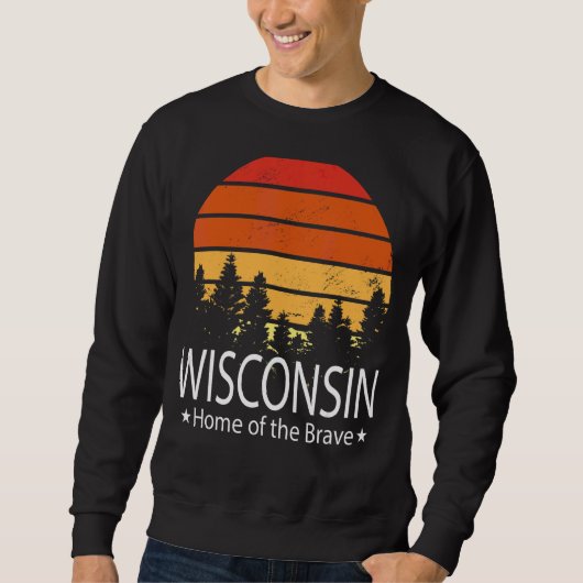 De staat Wisconsin, de thuisstad van de Brave Wisc Trui (Voorkant)