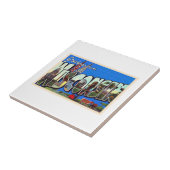 De staat Wisconsin  groot Briefkaart Tegeltje (Zijkant)