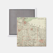 De staat Wisconsin Magneet (Voorkant / Achterkant)