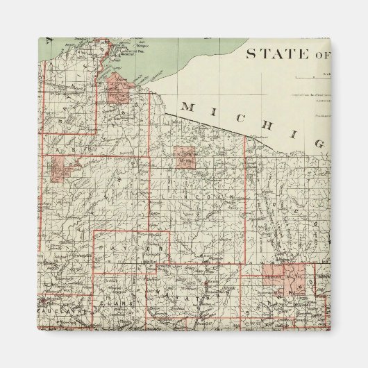 De staat Wisconsin Magneet (Voorkant)