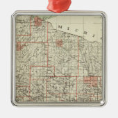 De staat Wisconsin Metalen Ornament (Voorkant)