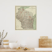 De staat Wisconsin Poster (Keuken)