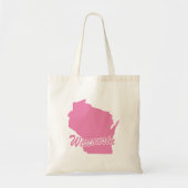 De staat Wisconsin Shape Canvas tas (Voorkant)