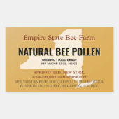 De staatslabel voor imkers in New York Rechthoekige Sticker (Voorkant)