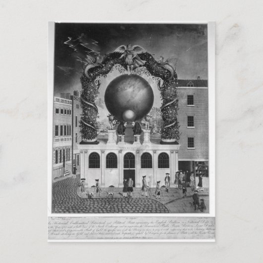 De staatsschuld van 1782 briefkaart (Voorkant)