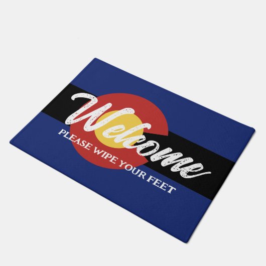 De staatsvlag van Colorado heet het deurmat (Schuin)