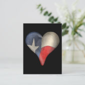 de staatsvlag van Texas in een hart Briefkaart (Staand voorkant)