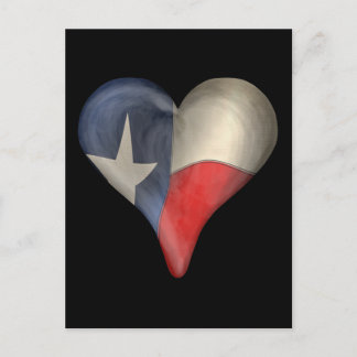 de staatsvlag van Texas in een hart Briefkaart