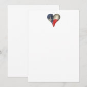 de staatsvlag van Texas in een hart Kaart (Voorkant / Achterkant)