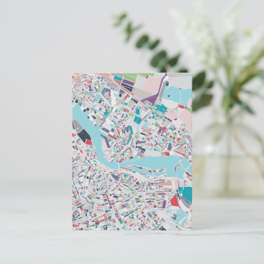 De stad Amsterdam Briefkaart (Staand voorkant)