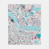 De stad Amsterdam Fleece Deken (Voorkant)