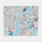 De stad Amsterdam Fleece Deken (Voorkant (Horizontaal))