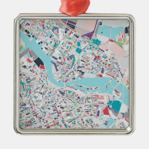 De stad Amsterdam Metalen Ornament