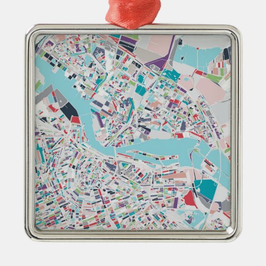 De stad Amsterdam Metalen Ornament (Voorkant)