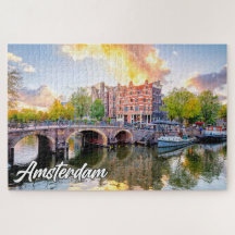 de stad Amsterdam , Nederland
