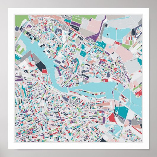 De stad Amsterdam Poster (Voorkant)