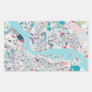 De stad Amsterdam Rechthoekige Sticker