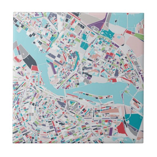 De stad Amsterdam Tegeltje (Voorkant)