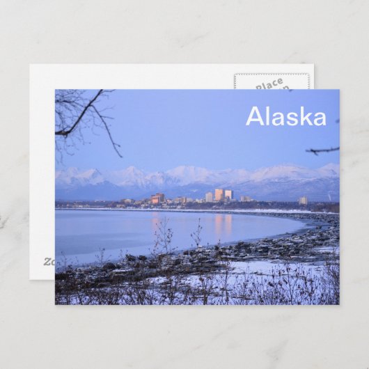 De stad Anchorage, Alaska Briefkaart (Voorkant / Achterkant)