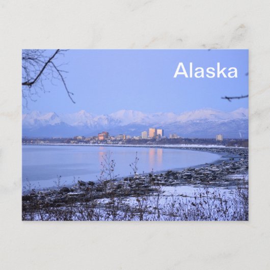 De stad Anchorage, Alaska Briefkaart (Voorkant)