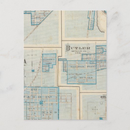De stad Angola met Fremont Briefkaart (Voorkant)