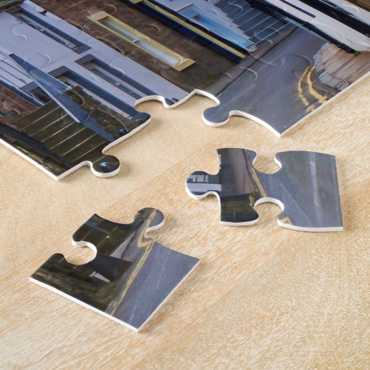 De stad Anstruther Scotland. Jigzaag Puzzle Legpuzzel (Zijkant)