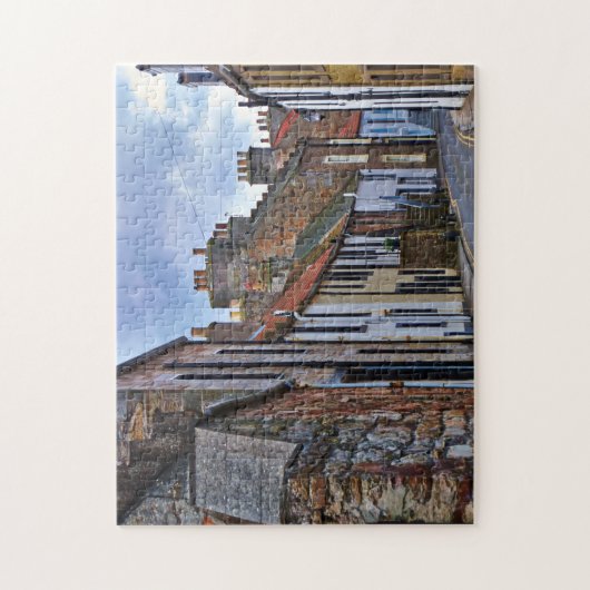 De stad Anstruther Scotland. Legpuzzel (Verticaal)