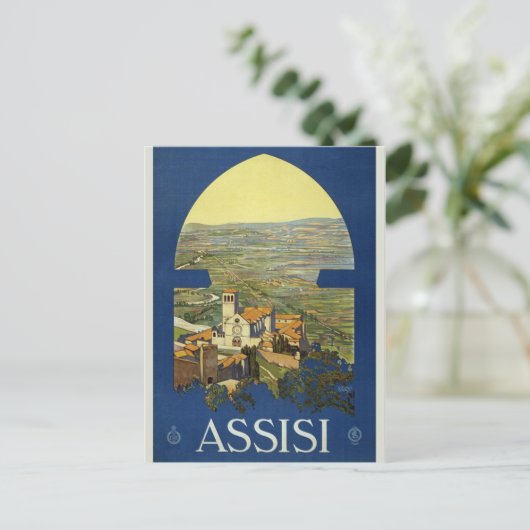 De stad Assisi,  Briefkaart (Staand voorkant)