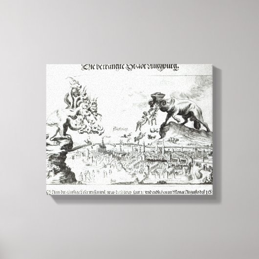 De stad Augsburg moest katholiek accepteren Canvas Afdruk (Voorkant)