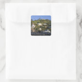 De stad Avalon op het eiland Catalina, Vierkante Sticker (Tas)
