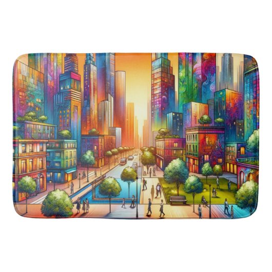 De stad badmat (Voorkant)