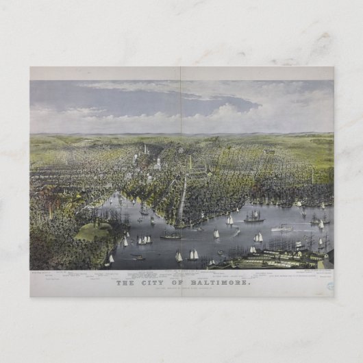De stad Baltimore Briefkaart (Voorkant)