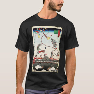 De stad bloeiende Tanabata Fest Japanse kunst GI T-shirt