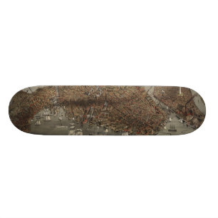 De stad Boston, door Parsons & Atwater 1873 Skateboard