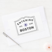 De stad Boston MA binnenkomen Rechthoekige Sticker (Envelop)