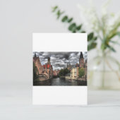 De stad Brugge, Belguim Briefkaart (Staand voorkant)