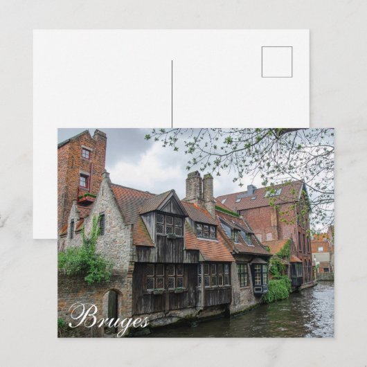 De stad Brugge in België Briefkaart (Voorkant / Achterkant)