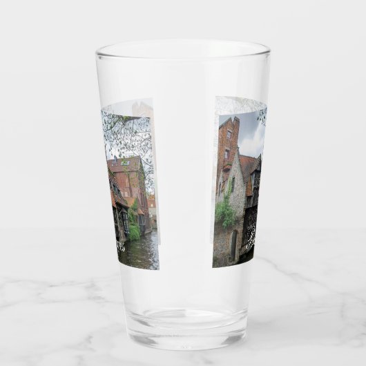 De stad Brugge in België Glas (Rechts)