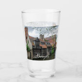 De stad Brugge in België Glas (Voorkant)