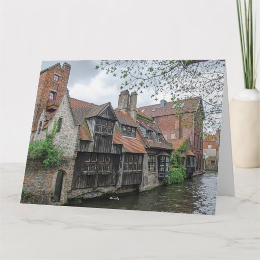 De stad Brugge in België Kaart (Achterkant)