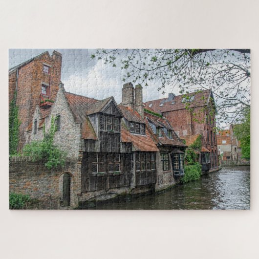 De stad Brugge in België Legpuzzel (Horizontaal)