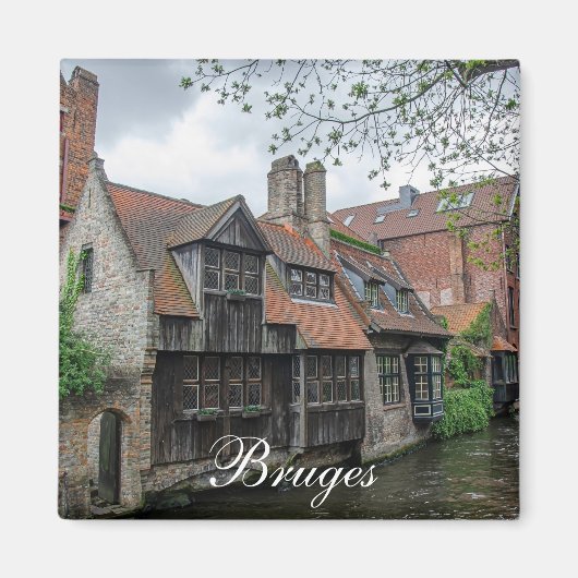 De stad Brugge in België Magneet (Voorkant)